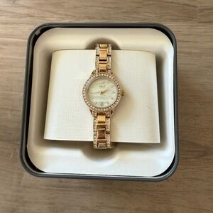 Women’s Relic by Fossil gold rhinestone watch